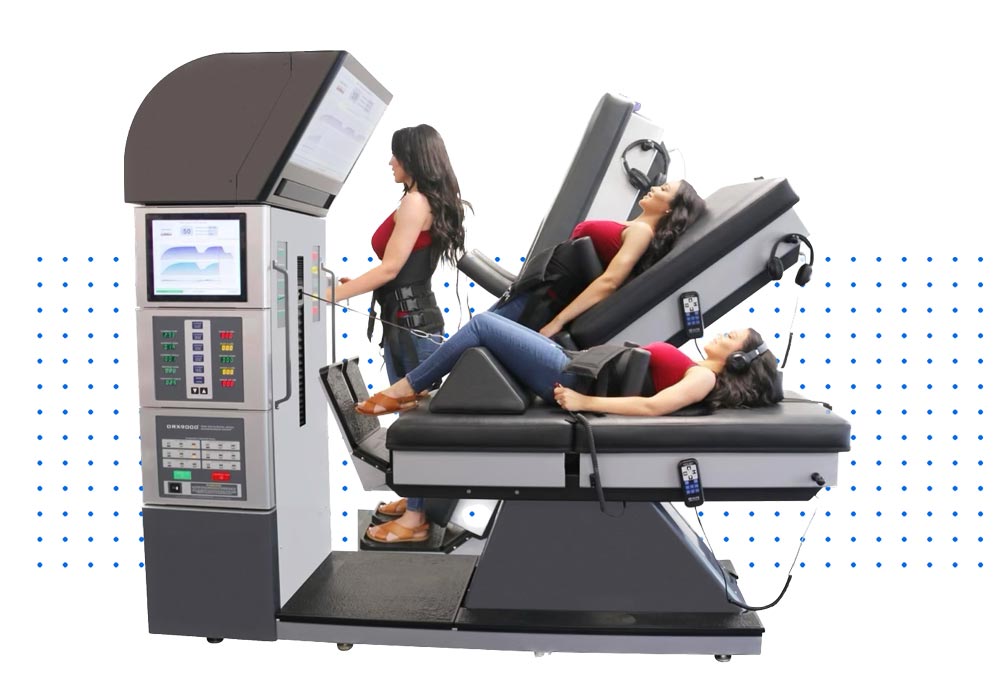 DRX9000 Decompression Machine for bulging discs pain and sciaticia, make appointment.